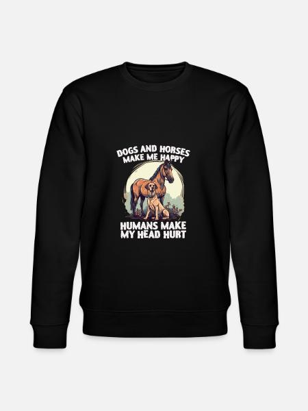 Dogs and horses - Stanley/Stella CHANGER Unisex Organic Sweatshirt - black