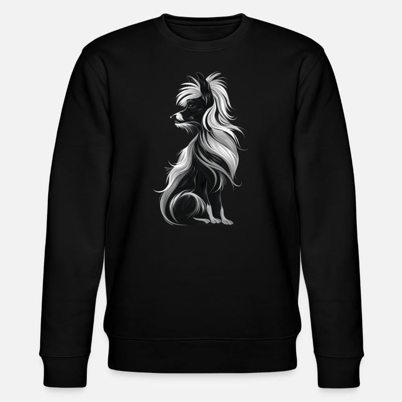 Chinesischer Schopfhund - Stanley/Stella Unisex Bio-Sweatshirt CHANGER  - Schwarz