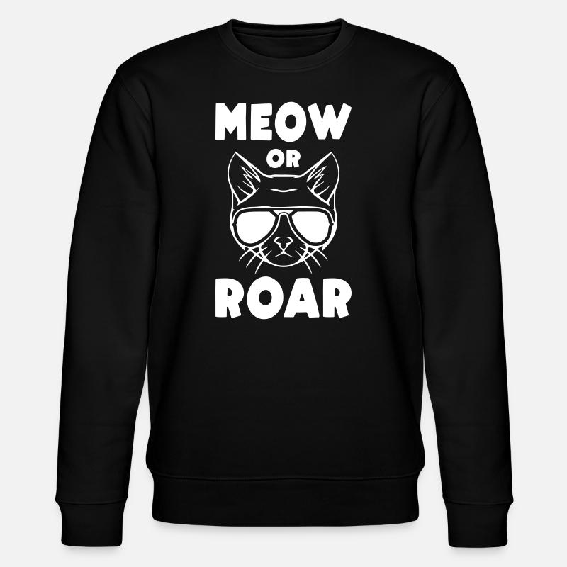 Meow or Roar - Stanley/Stella Unisex Bio-Sweatshirt CHANGER - Schwarz