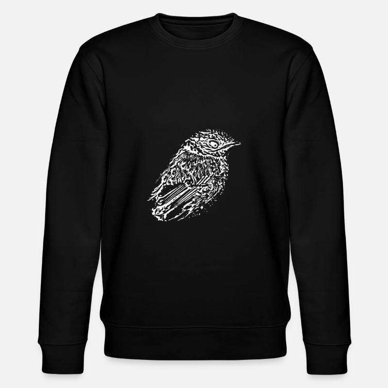 Vogel weiß - Stanley/Stella Unisex Bio-Sweatshirt CHANGER  - Schwarz