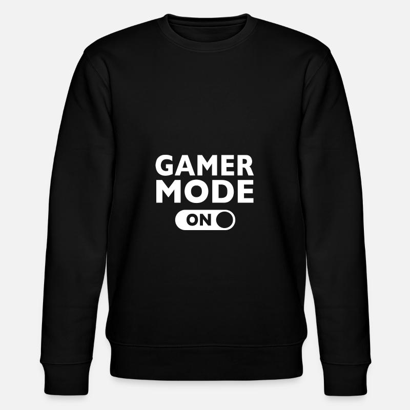 GAMER MODE ON! Gift - Stanley/Stella CHANGER Unisex Organic Sweatshirt - black