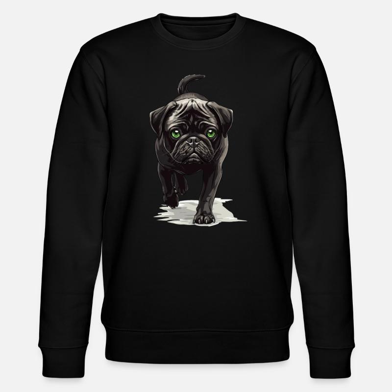 Mops - Stanley/Stella Unisex Bio-Sweatshirt CHANGER  - Schwarz