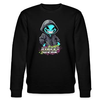streetwear fantasy männchen - Stanley/Stella Unisex Bio-Sweatshirt CHANGER  - Schwarz - Vorne - Nik (191cm) & Marisol (170cm)