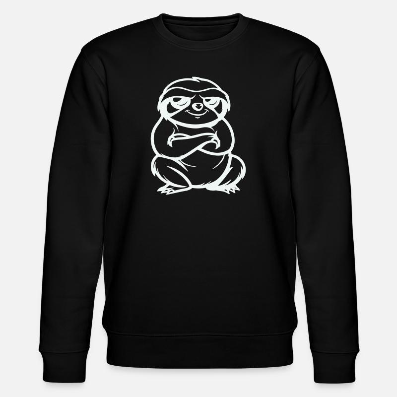 Sloth Comic - Stanley/Stella CHANGER Unisex Organic Sweatshirt - black