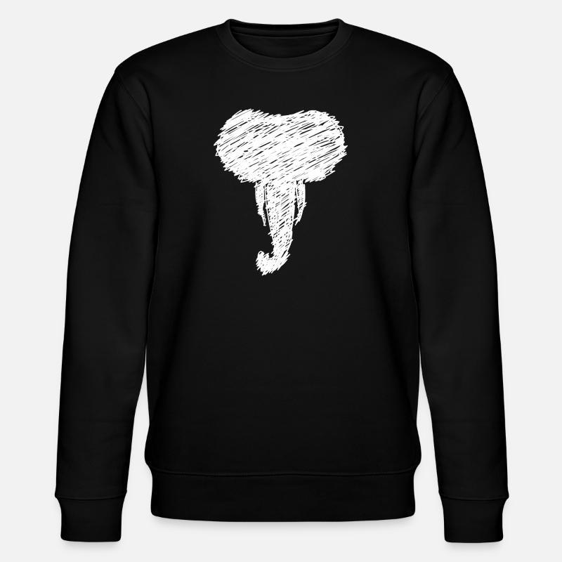 Dessin d’éléphant Art cadeau - Sweat bio CHANGER Stanley/Stella Unisexe - noir