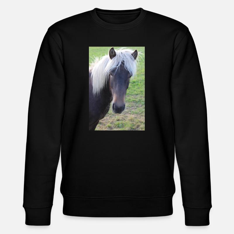 Pferd Pferdeposter - Stanley/Stella Unisex Bio-Sweatshirt CHANGER  - Schwarz