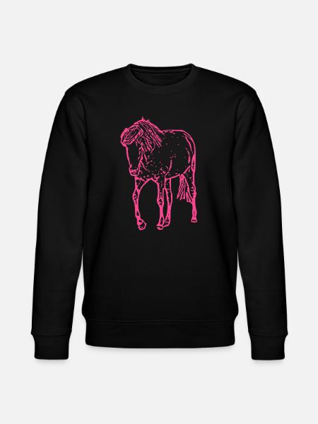Cheval rose rose - Sweat bio CHANGER Stanley/Stella Unisexe - noir