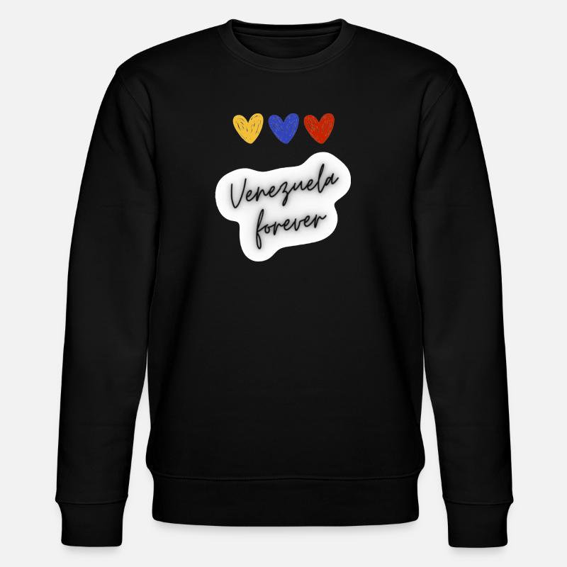 Venezuela für immer - Stanley/Stella Unisex Bio-Sweatshirt CHANGER  - Schwarz