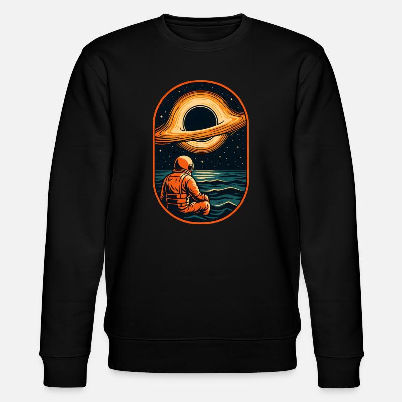 Cosmic Explorer Astronaut Artwork - Stanley/Stella CHANGER Unisex Organic Sweatshirt - black