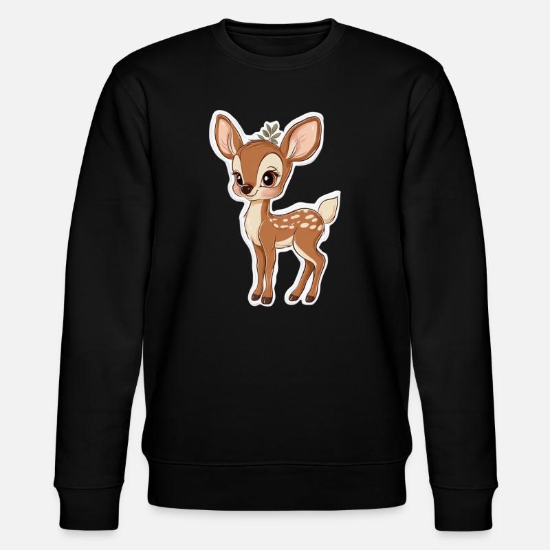 roe deer - Stanley/Stella CHANGER Unisex Organic Sweatshirt - black