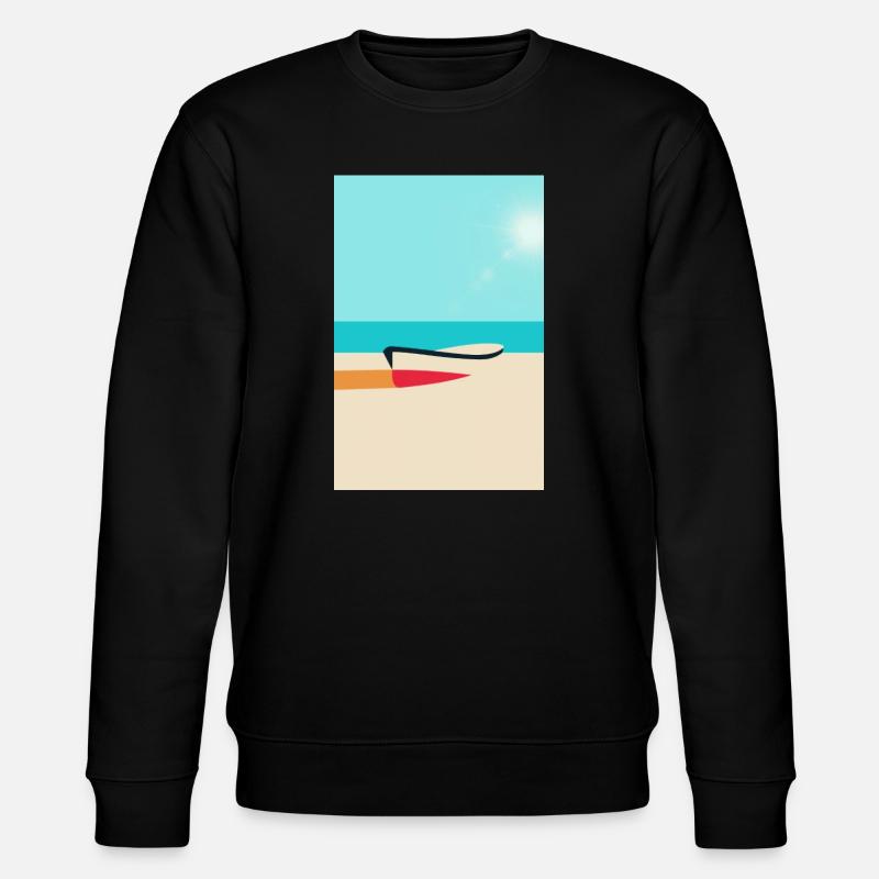 Boot am Strand – Sommer Sonne Meer - Stanley/Stella Unisex Bio-Sweatshirt CHANGER - Schwarz