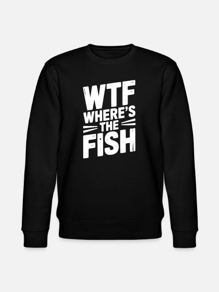 WTF Where’s The Fish - Stanley/Stella CHANGER Unisex Organic Sweatshirt - black