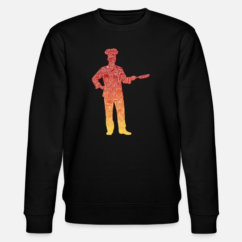 Kochen Design Koch Küche - Stanley/Stella Unisex Bio-Sweatshirt CHANGER  - Schwarz