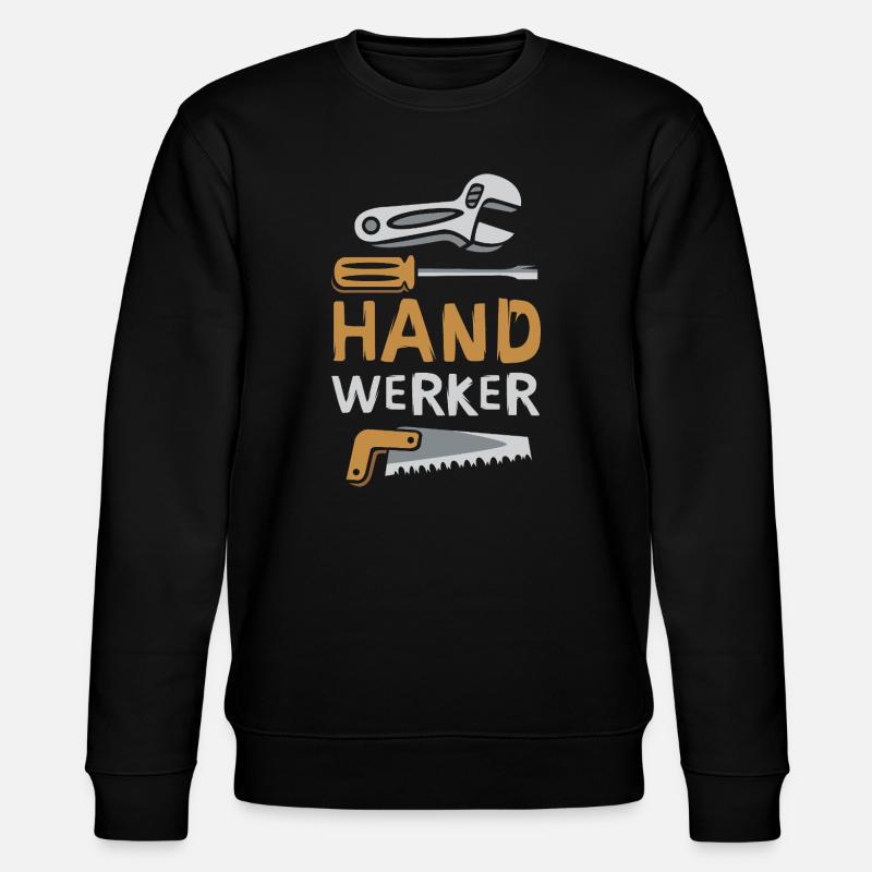 Handwerker Design mit Werkzeugen - Stanley/Stella Unisex Bio-Sweatshirt CHANGER  - Schwarz