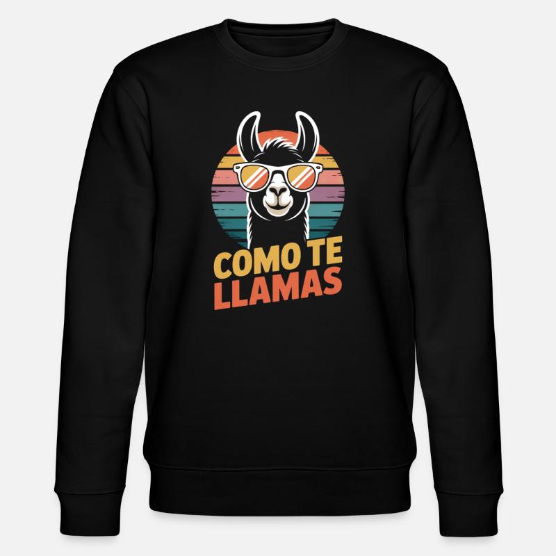 Como te llamas Lama - Stanley/Stella CHANGER Unisex Organic Sweatshirt - black