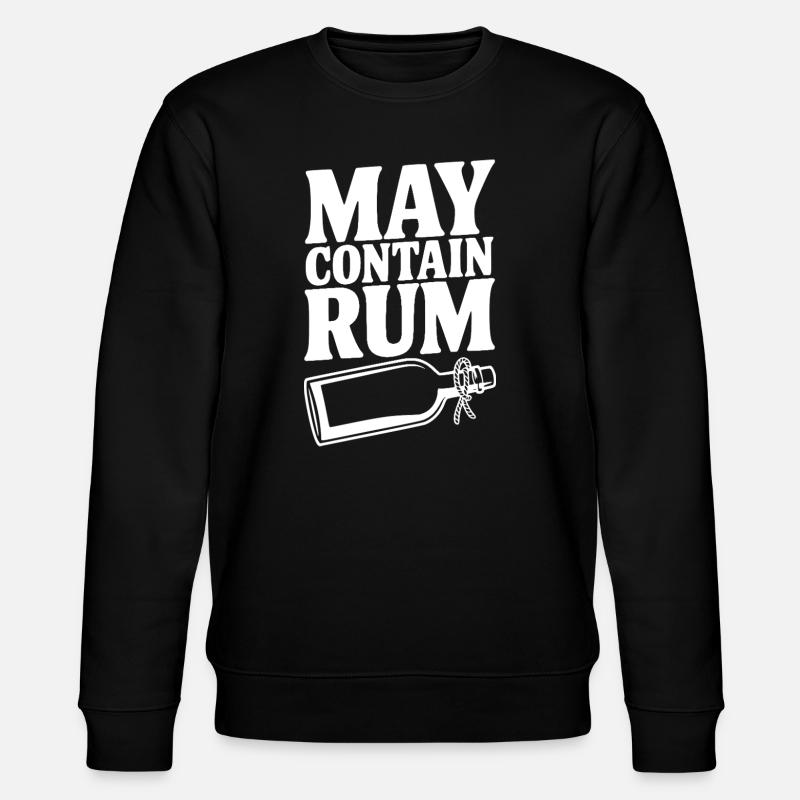 Peut contenir du rhum - Sweat bio CHANGER Stanley/Stella Unisexe - noir