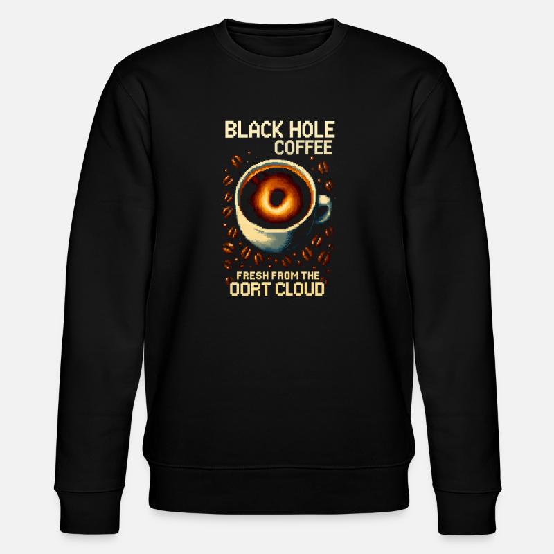 Black Hole Coffee Pixel Roast - Stanley/Stella Unisex Bio-Sweatshirt CHANGER  - Schwarz