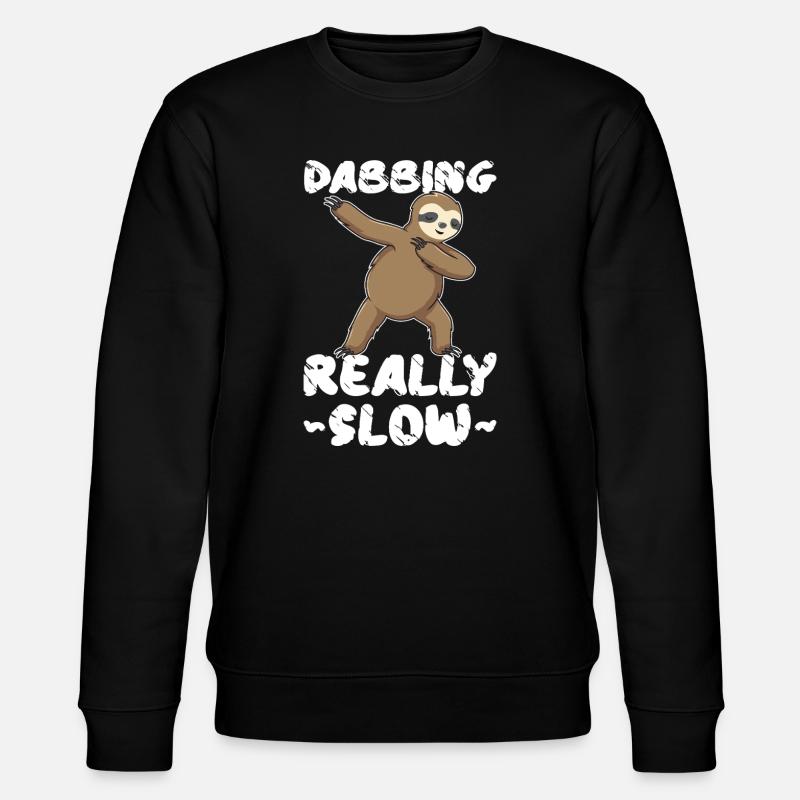 Dabbing Really Slow Sloth - Stanley/Stella CHANGER Unisex Organic Sweatshirt - black
