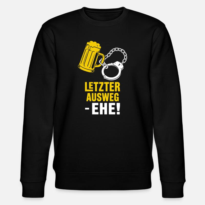 Letzter Ausweg Ehe Meme - Stanley/Stella Unisex Bio-Sweatshirt CHANGER  - Schwarz