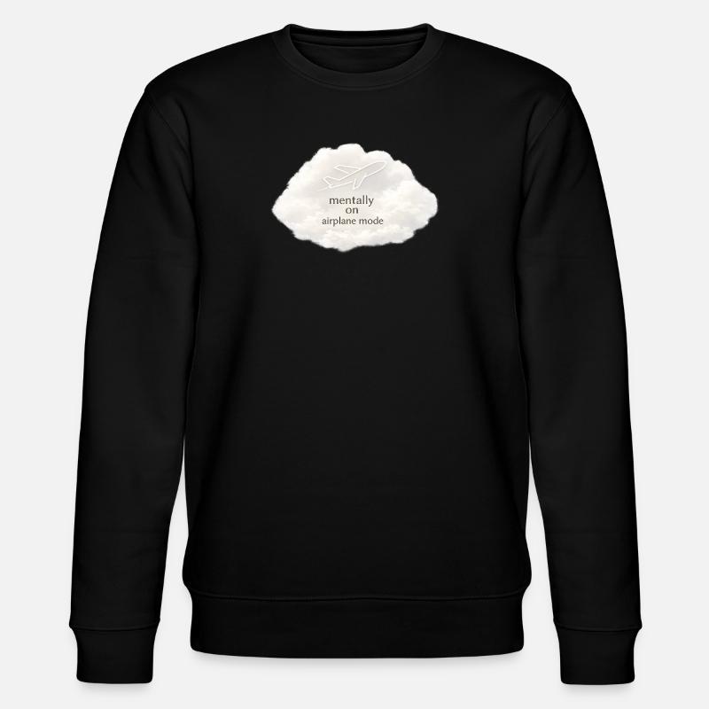 Mentaler Flugzeugmodus - Stanley/Stella Unisex Bio-Sweatshirt CHANGER  - Schwarz