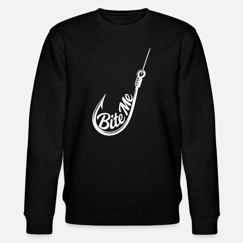 Bite Me Hook Silhouette Tee - Stanley/Stella Unisex Bio-Sweatshirt CHANGER  - Schwarz