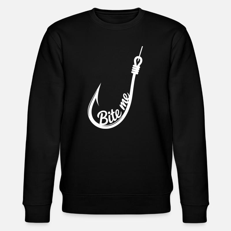 Bite Me Angelhaken-Emblem - Stanley/Stella Unisex Bio-Sweatshirt CHANGER  - Schwarz