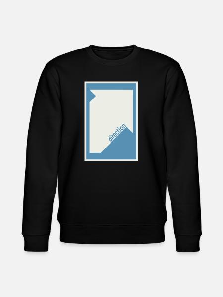 Direction Poster Blue – Modern Minimal - Stanley/Stella CHANGER Unisex Organic Sweatshirt - black