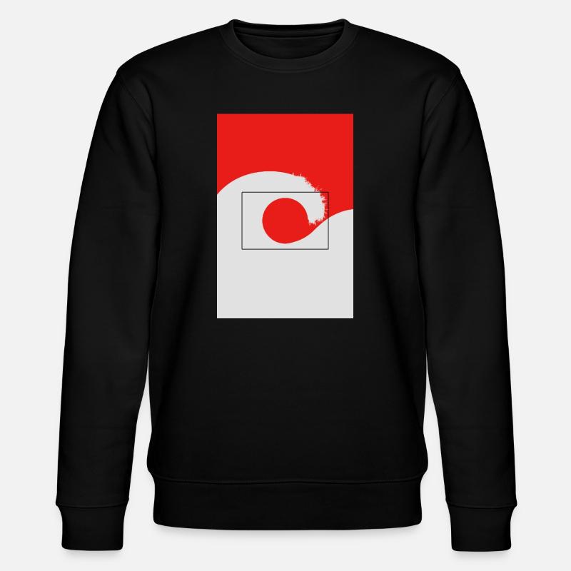 Japan Wave Minimal Poster Design - Stanley/Stella Unisex Bio-Sweatshirt CHANGER  - Schwarz