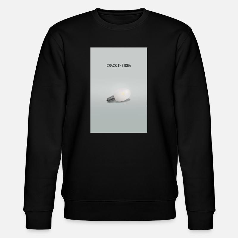 Crack The Idea Minimal Poster Design - Stanley/Stella CHANGER Unisex Organic Sweatshirt - black
