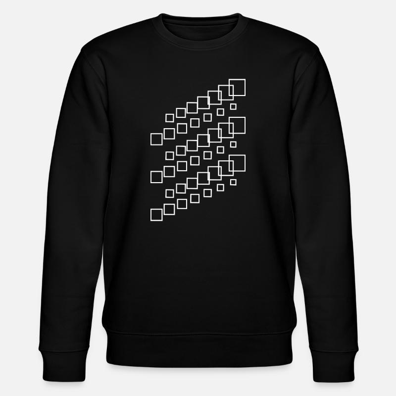Geometric Square Cascade - Stanley/Stella CHANGER Unisex Organic Sweatshirt - black