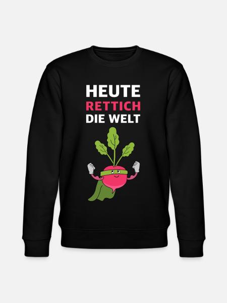 Rettich-Superheld gegen Chaos - Stanley/Stella Unisex Bio-Sweatshirt CHANGER - Schwarz