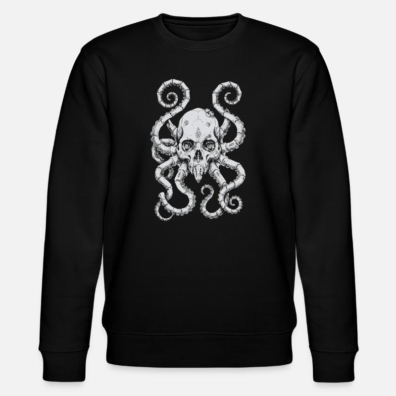 Kraken-Schädelflut - Stanley/Stella Unisex Bio-Sweatshirt CHANGER  - Schwarz