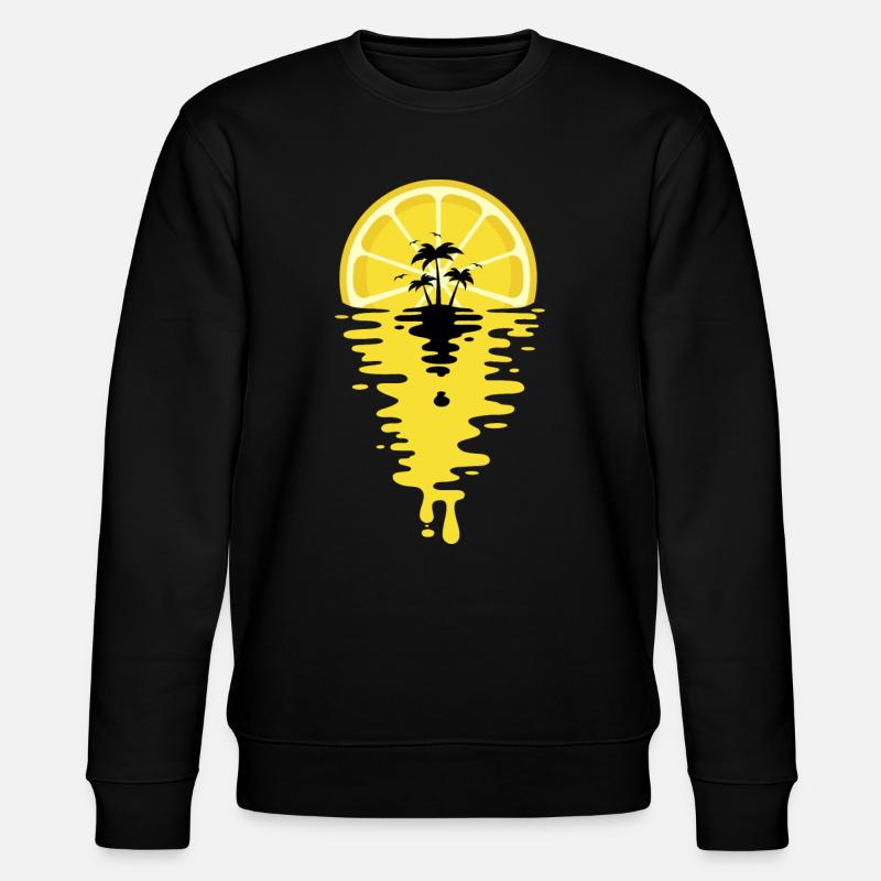Sunset Lemon juice - Lemon Sunset - Stanley/Stella CHANGER Unisex Organic Sweatshirt - black