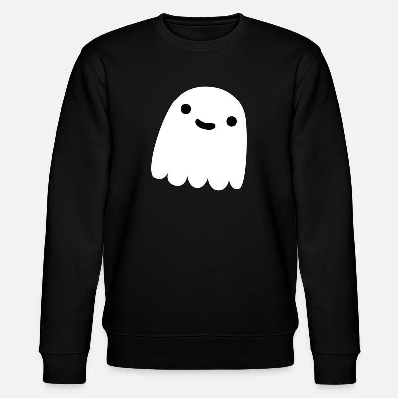 fantôme en blanc souriant - Sweat bio CHANGER Stanley/Stella Unisexe - noir