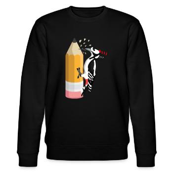 Nice and sharp - Stanley/Stella CHANGER Unisex Organic Sweatshirt - black - Front - Nik (191cm) & Marisol (170cm)