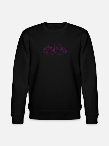 Konfetti im Herzen - Pink - Stanley/Stella Unisex Bio-Sweatshirt CHANGER  - Schwarz