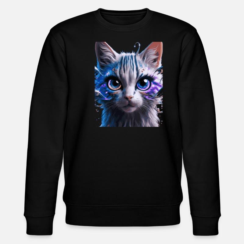 Chat de l’espace - Sweat bio CHANGER Stanley/Stella Unisexe - noir