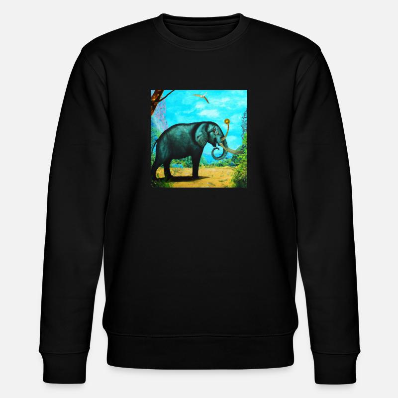 help_for_elephants_01 - Stanley/Stella Unisex Bio-Sweatshirt CHANGER  - Schwarz