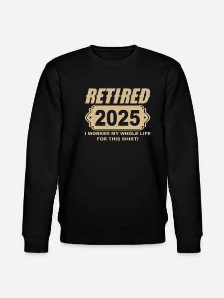 Pensioneret 2025 - Endelig pensioneret - Stanley/Stella økologisk unisex-sweatshirt CHANGER - sort