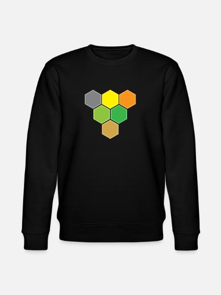 Hexagons v victory - Stanley/Stella CHANGER Unisex Organic Sweatshirt - black