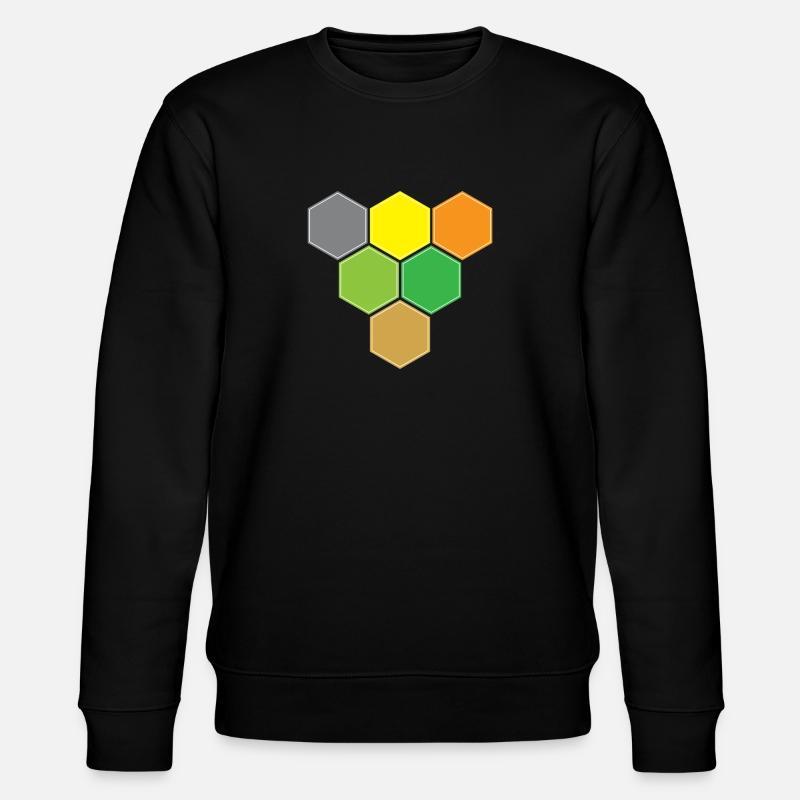 Hexagons v victory - Stanley/Stella CHANGER Unisex Organic Sweatshirt - black