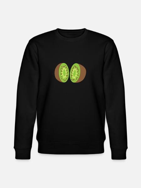 kiwi som delar upp 2 bitar kiwifrukt - Ekologisk sweatshirt CHANGER unisex från Stanley/Stella - svart