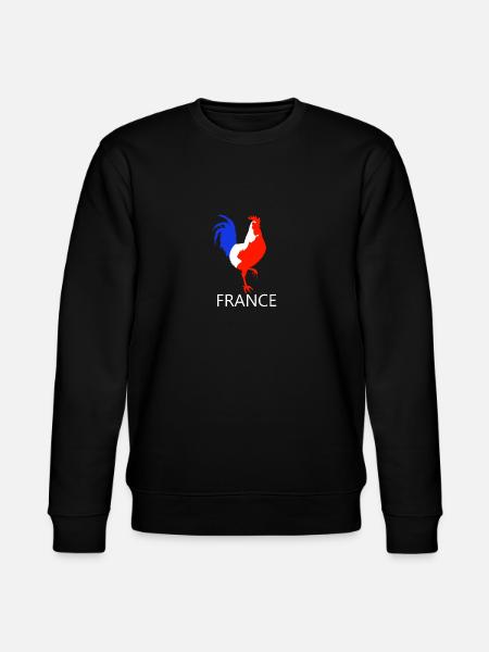 rooster blue white red - Stanley/Stella CHANGER Unisex Organic Sweatshirt - black