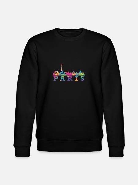Paris Skyline Impression Souvenir Geschenkidee - Stanley/Stella Unisex Bio-Sweatshirt CHANGER - Schwarz
