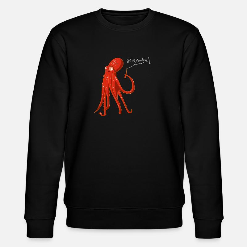 Octopus is screaming (b) - Stanley/Stella CHANGER Unisex Organic Sweatshirt - black