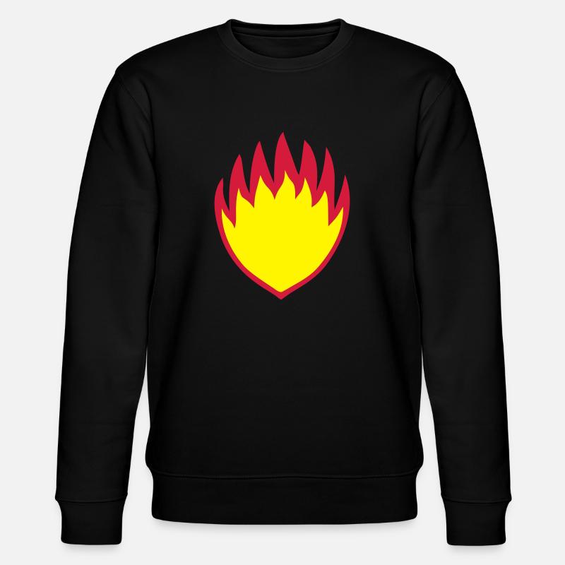 Fire Shield Crest Symbol - Stanley/Stella CHANGER Unisex Organic Sweatshirt - black