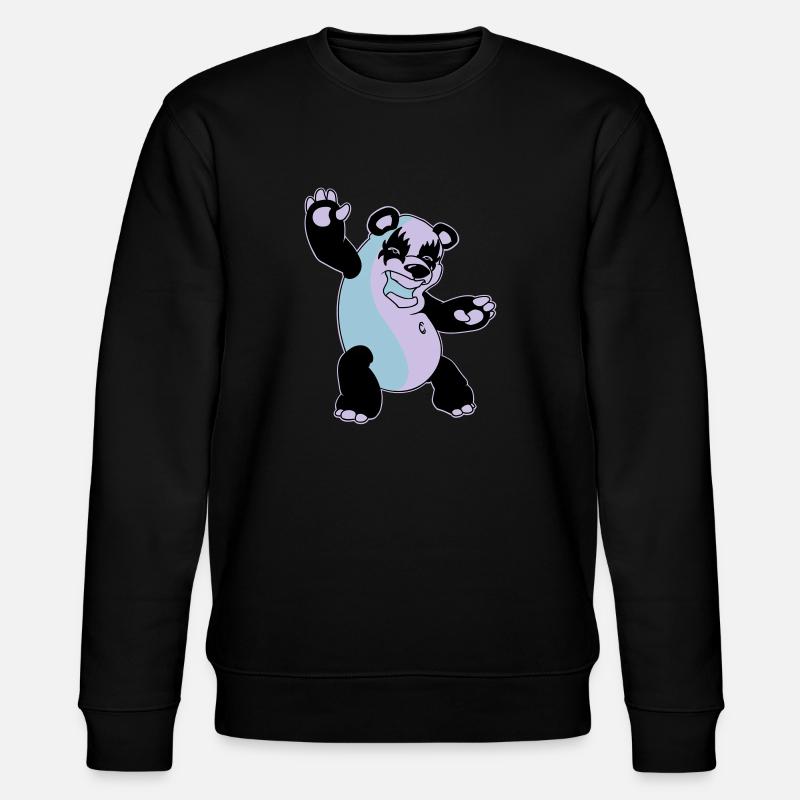 Panda Kiss - Stanley/Stella CHANGER Unisex Organic Sweatshirt - black