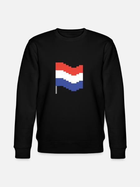 Netherlands Flag Pixel Art - Stanley/Stella CHANGER Unisex Organic Sweatshirt - black