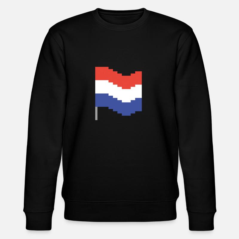 Niederlande Flagge Pixel Art - Stanley/Stella Unisex Bio-Sweatshirt CHANGER  - Schwarz