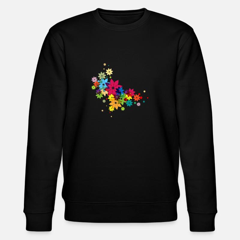 Summer flowers - Stanley/Stella Unisex Bio-Sweatshirt CHANGER  - Schwarz